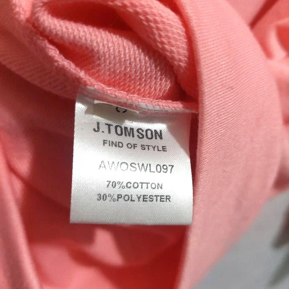 J Tompson Womens 3XL Pink Sweatshirt Long Sleeves Round Neck Lightweight NEW - Picture 5 of 6